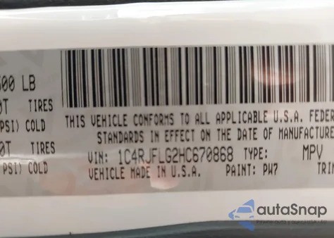 2017 Jeep Grand Cherokee Trailhawk 4X4 from USA, damaged, VIN 1C4RJFLG2HC670868